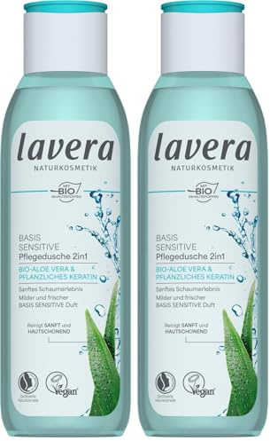 Lavera Pflegedusche 2in1, Bio-Aloe Vera und pflanzliches Keratin, 250 ml (Packung mit 2)