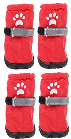 Generisch Haustierschuhe 4er-Pack Hunde-Regenstiefel Nicht Rot Größe 2 Für Mittelgroße Und Große Hunde Zum Wandern Im Freien