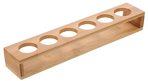 MAGICLULU Organizer Beige für Löchern mit Holz Kleinen, Schnapsgläser | Riegel und Küche, Ordnet Mehrere Gläser, Leicht zu Reinigen, Schöne Optik