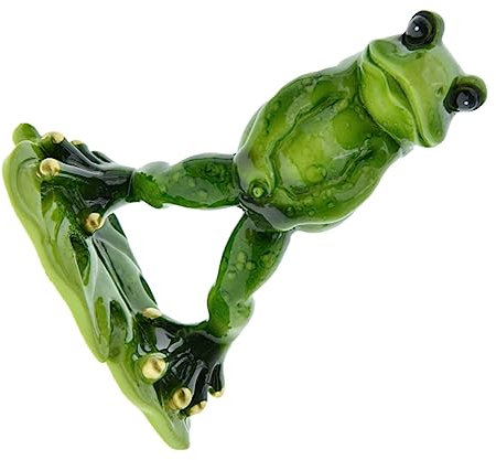 LIFKICH Frosch Gartenfigur Aus Kunstharz Realistische Gartendeko Für Outdoor-Dekoration Langlebig Und Wetterfest