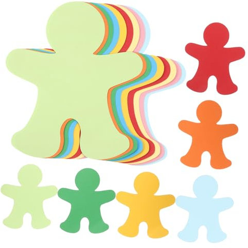 Angoily 72stücke Junge Mädchen Form Papierausschnitt Für Dekoration Diy Papierausschnittformen Für Schule Kindergarten Bunte Papierausschnitte Für Scrapbooking Und Papierausschnittwandkuns