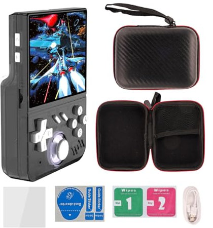 JOYARCH 128G Mini Retro Gaming Console Built-in 20000+Games, 3.5 Inch HD Screen Handheld Game Console with Open Source Linux System & 4000mAh battery