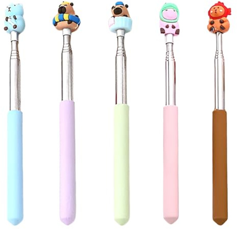 5 pezzi Capybara pointer finger,Telescopico per Insegnanti Allungabile Mano Bastone Puntatore Mini Bastone Retrattile per Insegnanti Puntatore Dito per Insegnanti in Classe Ausili ,Colore casuale