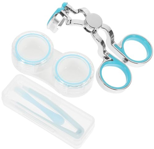 TOPPERFUN Juego de Extracción de Lentes de Contacto Pinzas y Aplicador Pequeño de Plástico Abs para Usuarios Miopía, Herramienta Segura y Fácil de Usar