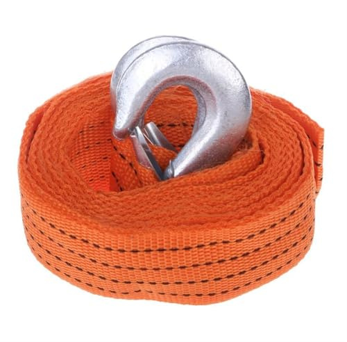 SHENJMAI Corda di Traino Cinghia di Traino da 4 Metri con Ganci for Auto, Veicolo, rimorchio, capacità 3 tonnellate, Fune di Traino for impieghi gravosi