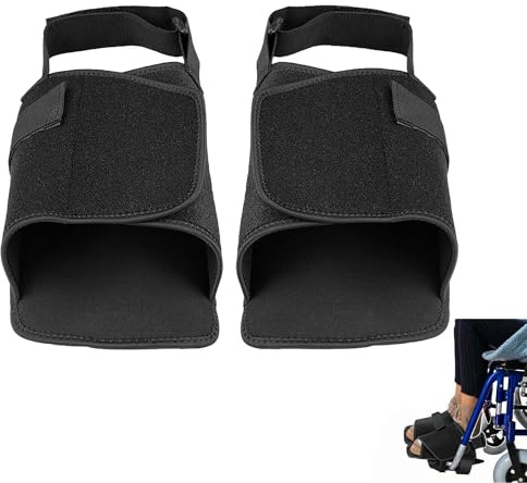 TUKEVA 2 Piezas correas para Soporte De Zapatos para Silla De Ruedas Correa De Sujeción Del Reposapiés Para Silla De Ruedas para Zapatos De Silla De Ruedas Correas Protege Los Pies (Negro)
