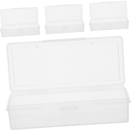 CAXUSD 4piezas Contenedor Transparente Para Bastoncillos De Algodón Dispensador Portátil y Ligero Para Viaje Organizador Multiuso Para Baño y Almacenamiento Cosmético