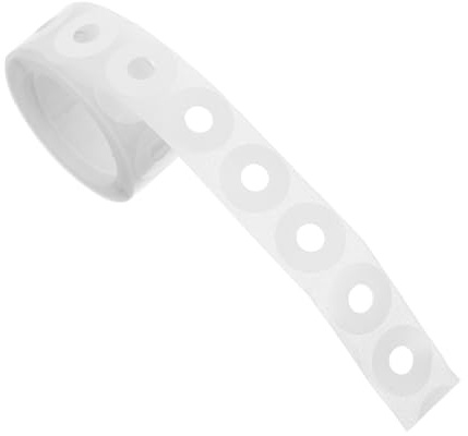 PartyKindom Hole Reinforcement Stickers Binder Hole Protectors PVC White Self-Adhesive for Sheet Repair Stickers Fixing Paper Easy to Use for Office and School