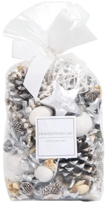 Scented Potpourri Bag Home Fragrance Natural Dried Botanicals Ready to Gift – Long-Lasting Aroma for Bedroom, Wardrobe, Living Room (Snowflake)