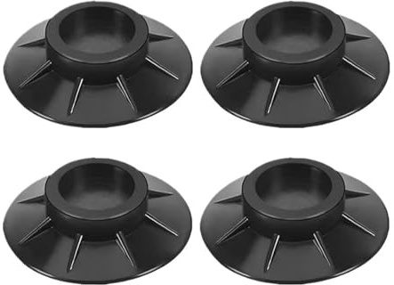 Washing Machine Base Anti Vibration Feet Pads Rubber Mat Slipstop Silent Dampers Stand Universal Washing Machine Refrigerator Furniture Foot Pad(Black 4PCS)