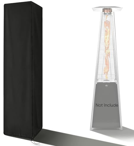 Patio Heater Cover, 420D Outdoor Waterproof Heater Cover Oxford Fabric Heavy Duty Garden Heater Protector,211 X 61 X 53 CM Suitable for A Variety of Indoor and Outdoor Heaters