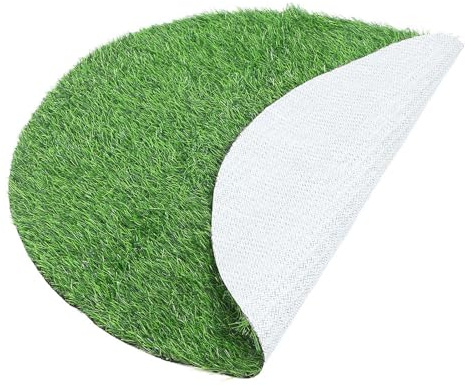 Toddmomy Tapis Rond en Gazon Artificiel Décoratif 100 CM Diamètre Épaisseur 25 CM Gazon Synthétique Vert pour Jardin Terrasse et Aménagement Paysager Extérieur