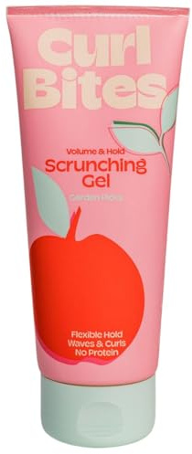 Curl Bites Volume & Hold Scrunching Gel - Mittelstarker Halt & Volumen für Wellen und Locken - Ohne zu Verkleben– mit Maissträrke & Apfelextrakt – veganes Lockengel für springende Locken