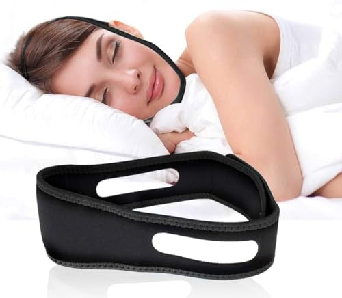 ZQESAMZ Antironquidos barbilla con dispositivo antironquidos dispositivo antironquidos universal dispositivo antironquidos ayuda a reducir los ronquidos ayuda a dormir (Black)