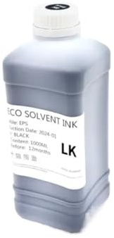 ForgeCore Encre éco-solvant 1000ml, Compatible avec imprimante Roland DX7 DX5 DX4 XP600 BN20 SP540V SP300 XR640 SP540i VS300i VS640 RS540 XJ740(1000ML Light Black)