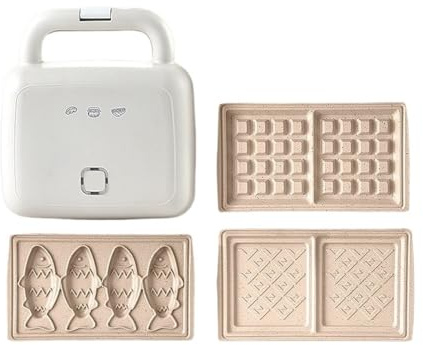 Multifunktionell Elektrisk Smörgåsmaskin Äggpuffar Våffeljärn Taiyaki Stekgrill Panna Brödrost Non-stick Tallrik Frukostmaskin Enkel Smidig Matlagningsupplevelse(3 IN 1 Taiyaki)