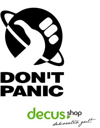 Decus Shop Don't Panic - Per Anhalter durch die Galaxis Hitchhiker's Guide // Sticker OEM JDM Style Aufkleber