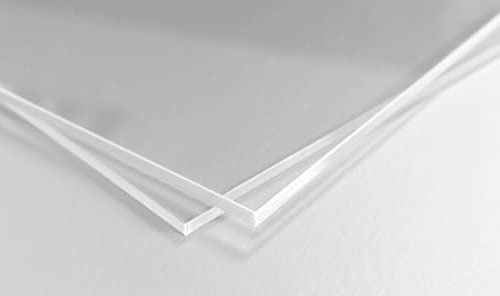 Placa de Metacrilato Transparente 3 mm Plancha de Acrílico Incoloro Lámina de Plástico Duro (2ud, 29,7x42 cm)