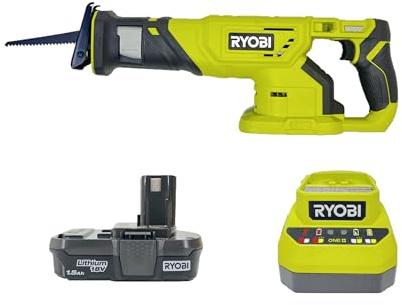 RYOBI 18-Volt Cordless Reciprocating Saw Kit with Battery and Charger (No Retail Packaging, Bulk Packaged)