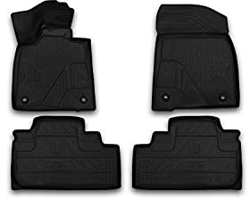 Element 3D Gummimatten Fussmatten Set passend für Lexus LX (2015-) | 100% passgenaue Auto Fußmatten, robuste Universal Fußmatte Auto, Gummimatten Auto