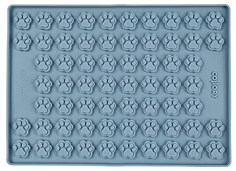 Collory Medium Pfoten (3cm) Silikon Backmatte, Hunde Tatzen, Backform für DIY Hundekekse und Leckerlis, Knochenbackform, Pralinenform, Schokoladenform, Antihaftend und Lebensmittelecht (BPA-Frei)