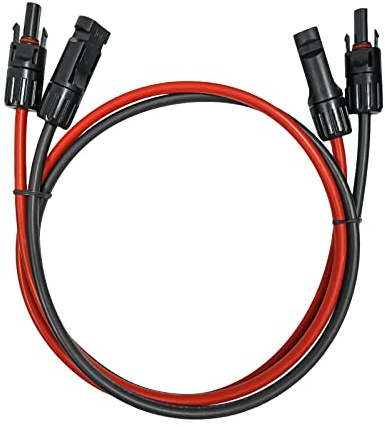 Profi-Verbindungskabel Verlängerungskabel beidseitig Solarstecker Solarkabel rot/schwarz 6mm² inkl. montierter Solar-Stecker… (4 mm²-1 m)