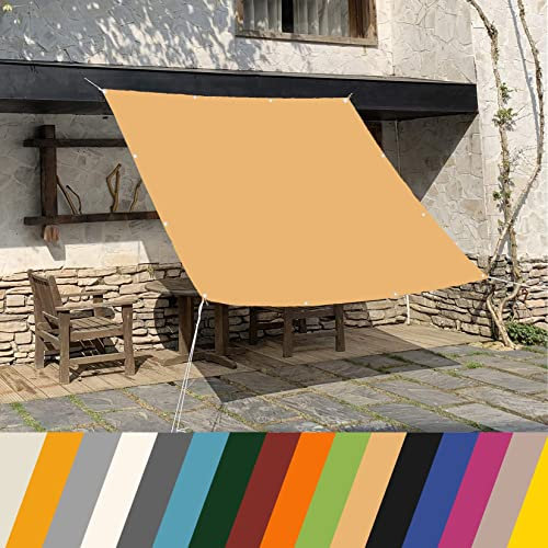 KUAW Sonnensegel Baldachin Rechteck Wasserdicht 1.5x2.4M Für Terrasse, Balkon, Pool Und Garten Balkonabdeckung Balkonverkleidung Mit Ösen Und Befestigungsseile, Creme Farben