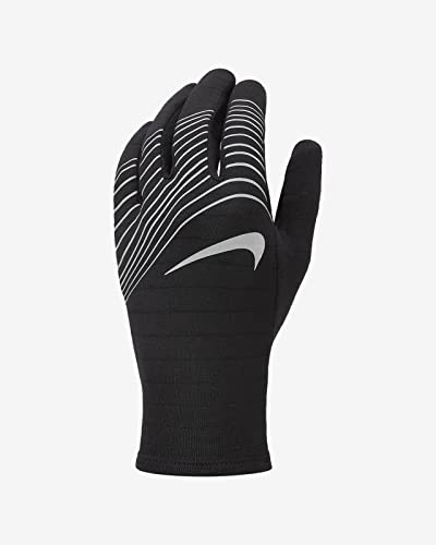 Nike 360 MN LGWT Run GLV Running Glove (XL, Black/Silver)