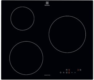 Electrolux CIB60320CK Placa de Inducción, 60 cm, 3 Zonas de Cocción, Niveles de Intensidad, Función PowerBoost, Calentamiento Rápido, Temporizador, Bloqueo de Seguridad
