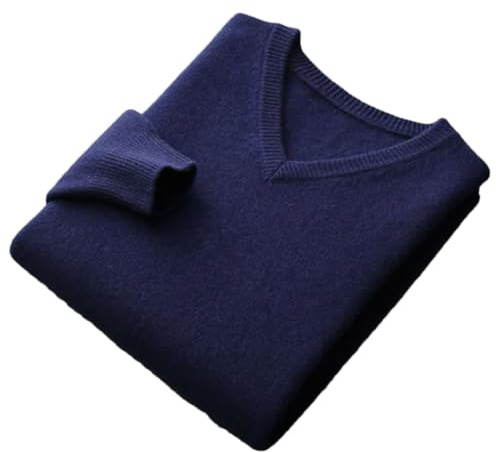 Vogrtcc Suéter De Cachemira con Cuello En V para Hombre Jerséis Jersey De Punto Informal De Negocios