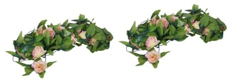 Cabilock 2 Set Di Fiori Artificiali Scuri in Tessuto Di Seta Artigianale Con Curvatura Lunghezza 96 Pollici Decorazioni Per Feste Di Nozze 2 Pezzi*2