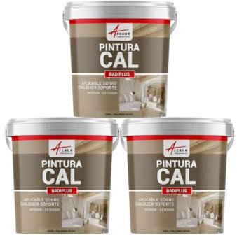 Kalkanstrich für Innenwände und Außenfassaden - BADIPLUS Palermo - Beige - 3 x 20 kg