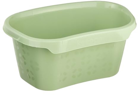 keeeper Bac à Linge avec Support pour les hanches, 30,5 l, 57,5 x 38,2 x 26,5 cm, Tilda Eco Line, Vert (Eco Grass Green)
