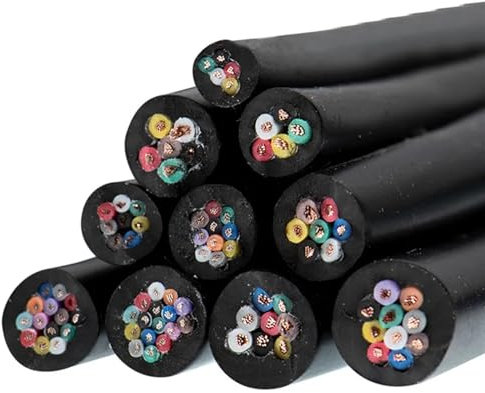 Fils et câbles 26 24 22 20AWG 2 3 4 5 6 10 8 12 14 16 conducteur de fil de cuivre gainé de PVC câble électrique RVV fil à gaine souple noir Câble blindé à paire torsadée(5 meter price,0.12MM 26AWG_14