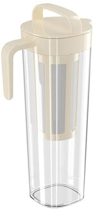 Holdes Caffettiera ghiacciata, caffettiera fredda | Macchina per il ghiaccio manuale 1100 ml con manico | Teiera per frutta ghiacciata con filtro, bottiglia d'acqua portatile per casa, caffè,