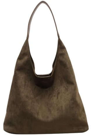 TIAASTAP Tote Bag Wildlederimitat Handtasche Damen Groß Shopper Tasche Shoulder Bag Uni Hobo Tasche Gross Schultertasche Slouchy Beuteltasche Damen-Shopper