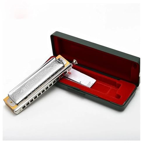 Mundharmonika Chromatische Mundharmonika 12 Löcher Harfe Mundharmonika Tonart von C-Musikinstrumenten(F)