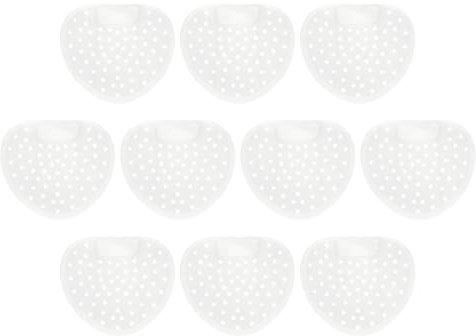 sourcing map Urinal Screen Deodorizer, 10Pcs - Big Hole Anti-Splash Urinal Scent Pads for 30 Days, Urinal Cakes Deodorizer for Public Domestic Bathrooms (White)