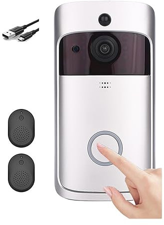 ZXFNVXC Videocitofono IP Intelligente WiFi Videocitofono Campanello WiFi Telecamera IR Allarme Telecamere di Sicurezza Wireless Facile Installazione (Dimensioni: Opzione 5) (Opzione 7)