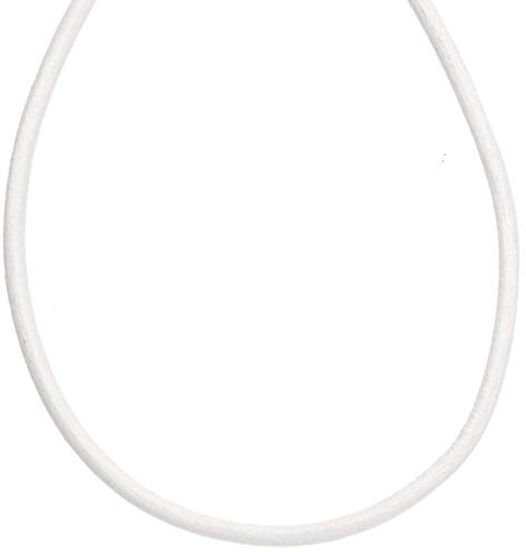 2mm Lederschnur Lederkette aus weißem Leder Lederschmuck, 100cm