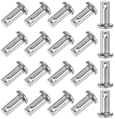 M METERXITY 20 Stück Einloch Splinte M6 x 16mm Flachkopf Splinte | Verbindungs Scharnierstift, 304 Edelstahl, Für mechanische Verbindungen/Fixteile/Schiffsausrüstung, Wiederverwendbar