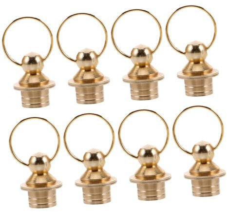 HOLIDYOYO 8pcs Small Brass Decorative Covers for Gourds Bottles Leakproof and Versatile Accessories for Home Office and Travel Copper Construction for -term Use