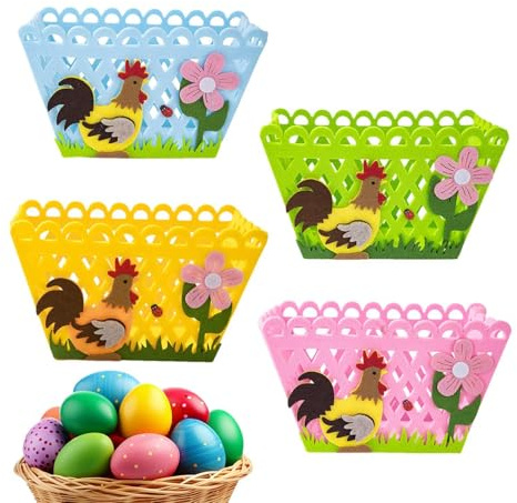 Bolsas de Pascua para dulces - Canasta de Conejito Pascua | Bolsas para niños | Canasta galones la caza huevos | cestería huevo Pa