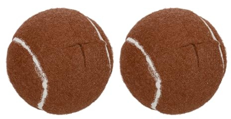 QUARKZMAN 2 Stück Vorgeschnittene Walkers Tennisbälle, Universelle Vorgeschnittene Gleitball Walker Zubehör Gleiter für Möbelfüße und Bodenschutz, Braun