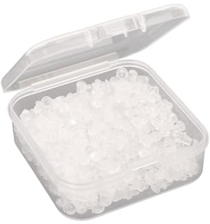 Amcbkyea 600 piezas de cierres de seguridad para pendientes de goma transparente, tapones hipoalergénicos de bala para tachuelas, ganchos de pescado y aros | Cerraduras suaves universales de silicona