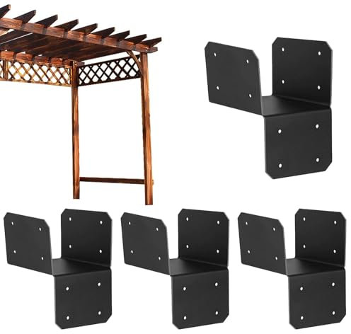 Pergola Brackets | Joint Post Connector,Steel Joint Post Connector for Barn Carport Garden Yard Patio Porch Gazebo Terrace