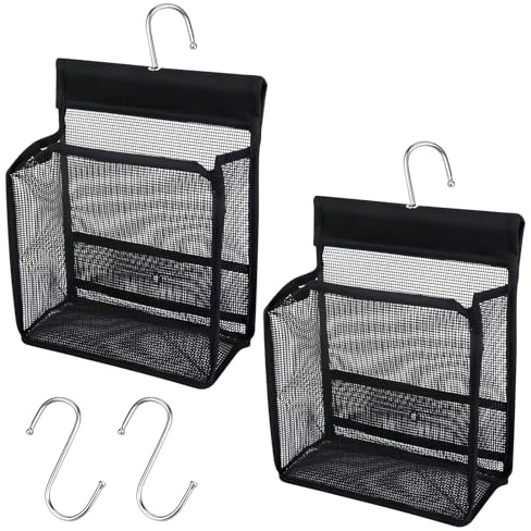 2 sacchetti per mollette da bucato, da appendere, facile da appendere, riutilizzabile, per mollette da bucato, gel doccia, cosmetici, per esterni, casa, giardino