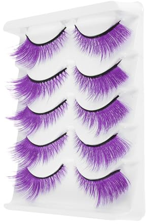LIFKOME 5 De Pestañas Postizas Sintéticas Pestañas Artificiales Naturales Y Tenues Postizas Cortas De Fiesta De Aspecto Natural