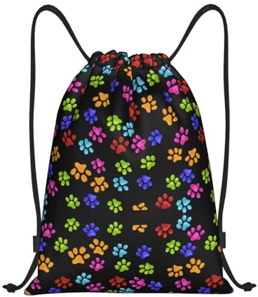 Söt simväska söt hund tass tryck skolväska storpack väskor 36 x 42 cm för fotboll, pilates, basket