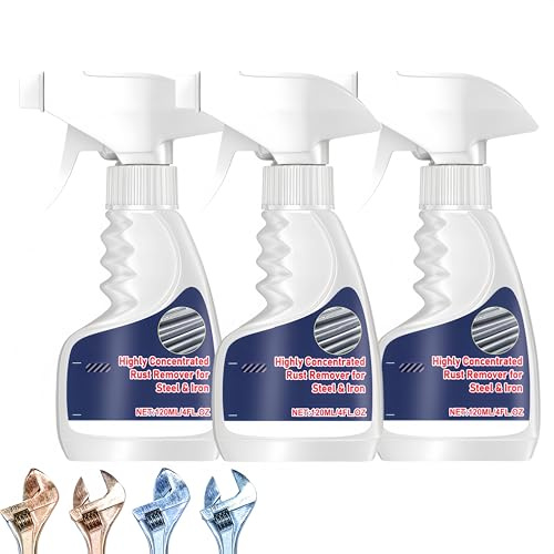 Generico Rimuovi-ruggine per Metalli, Rimuovi-ruggine Potente per Metalli, Spray Convertitore Antiruggine Altamente Efficace per Acciaio e Ferro su Tutte Le Superfici Metalliche. (3Pezzo)